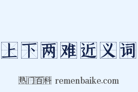 上下两难近义词是什么意思的图片